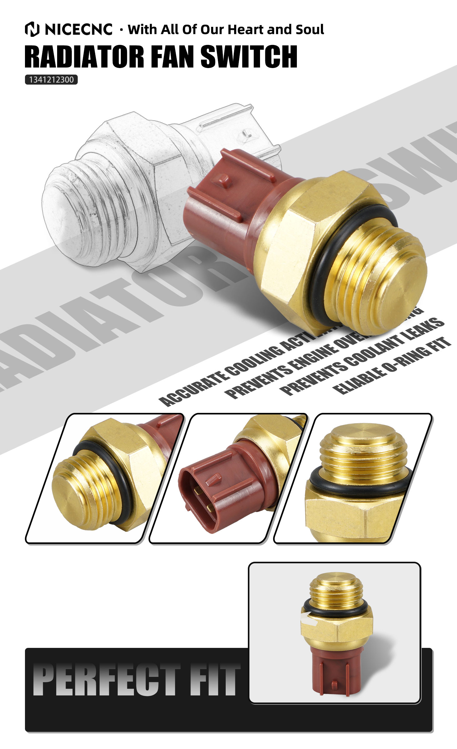 M18XP1.5 Temperature Radiator Fan Switch For KTM 950/990 ADV/S